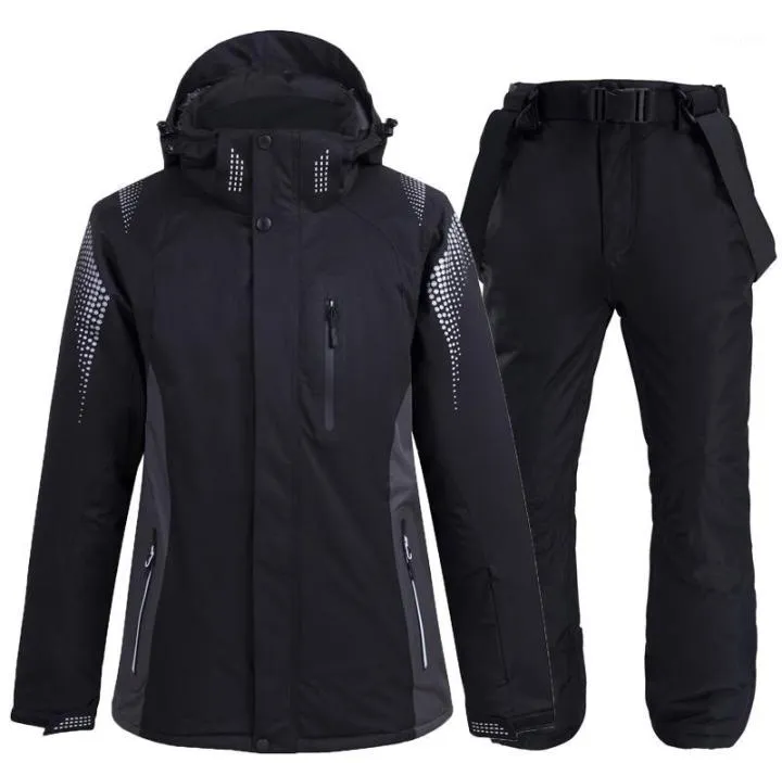 Coppie Sci Giacche e Pantaloni Uomo Donna Tuta da sci Snowboard Set Caldo antivento Impermeabile Neve Abbigliamento invernale all'aperto16203409