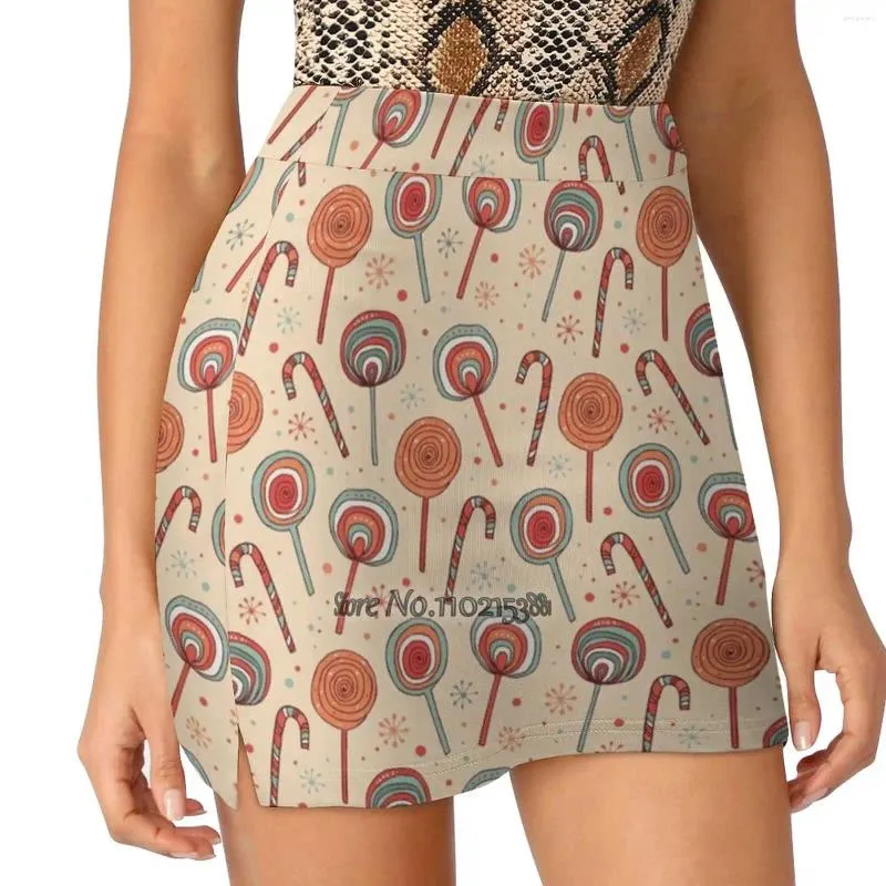 Rokken Sweet Life Tennis Golfrok Sexy A-lijn Harajuku Shorts Met Telefoonzakken Skort Retro Shop Patroon Abstract Cafe