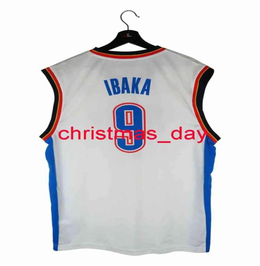 100 cousu Serge Ibaka Jersey hommes femmes jeunesse numéro personnalisé nom maillots XS6XL3549142