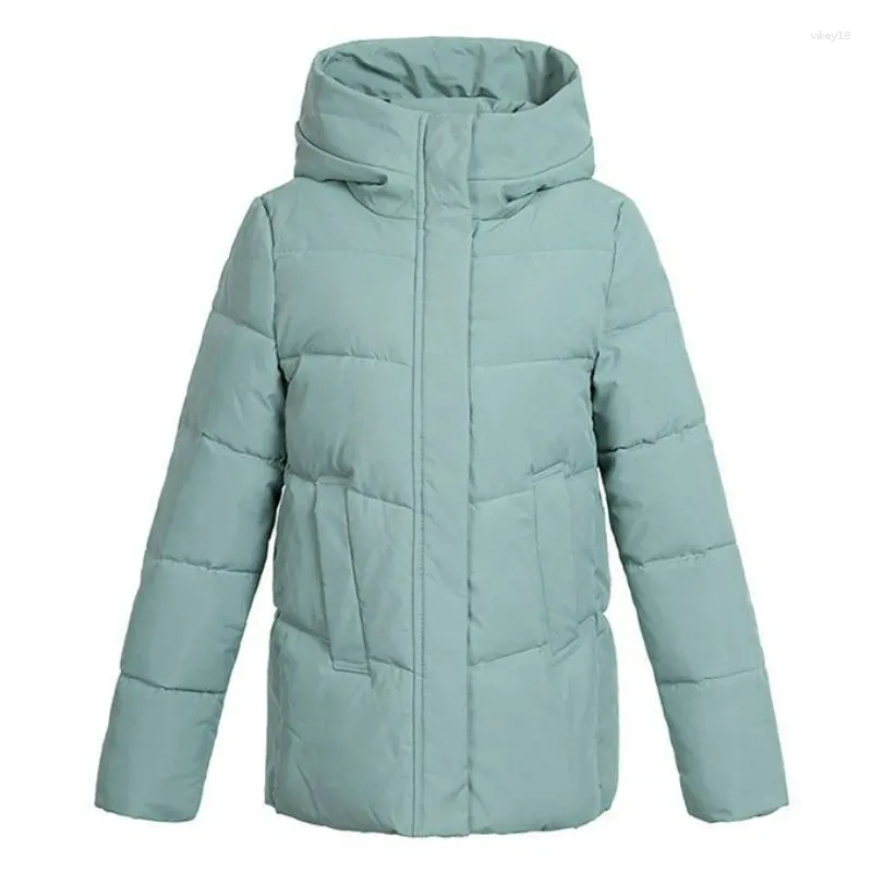 Abrigos de trinchera para mujer 2024 Mujeres abajo abrigo de algodón chaqueta de invierno femenino cálido engrosado parkas sueltas tallas grandes adelgazamiento outwear con capucha