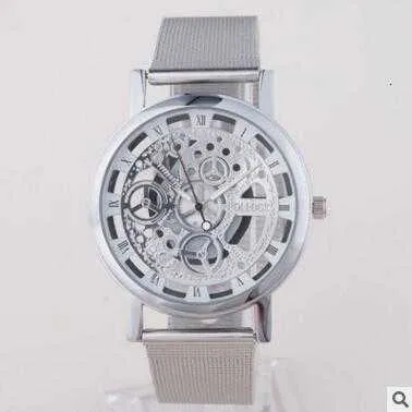 SIHE NOUVEAU MEN'S ALLOY SEAKE MESH Band Imitation Hollow Mechanical Watch Fashion Student Watch