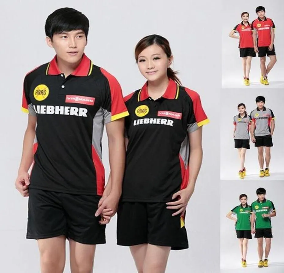 Yeni Polyester Hızlı Dereceli Masa Tenis Sport Kısa Direkt Tenis Gömlekleri Jerseybadminton Sport Wear Tshirt M4XL8073379