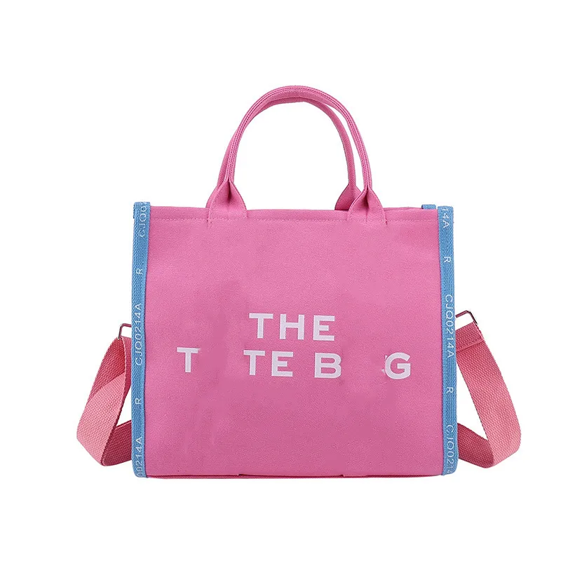 Borse a tracolla in tela di moda di lusso la borsa tote multicolore Designer Due dimensioni Borse colorate Borsa da spiaggia casual classica per donna Borsa per la spesa ad alta capacità