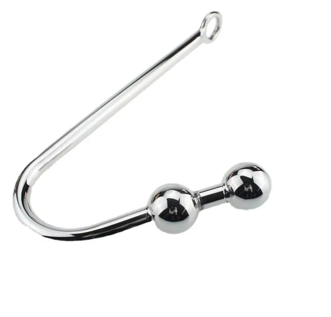 Stainless Steel Double Ball Anal Hook For Adult Novelty Adult Metal Butt Plug Toys Sex Products7148503