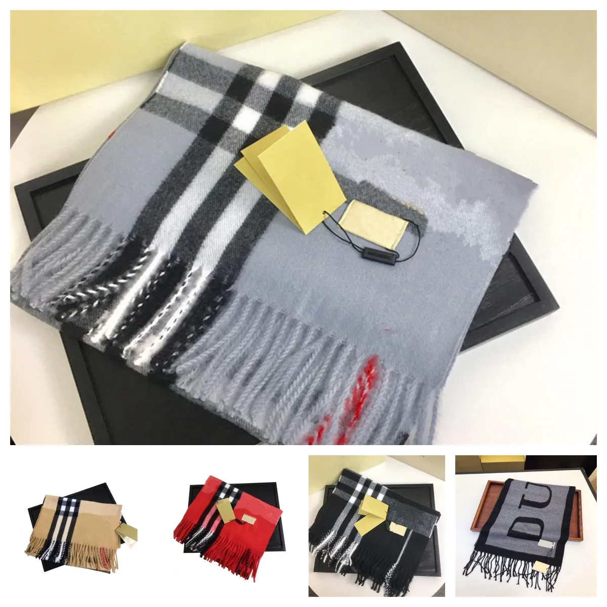 Designer scarf luxury cashmere scarf woman winter upscale fringed male England plaid seahorse hair shawl plaid fashion long Joker shawl designer scarf for woman