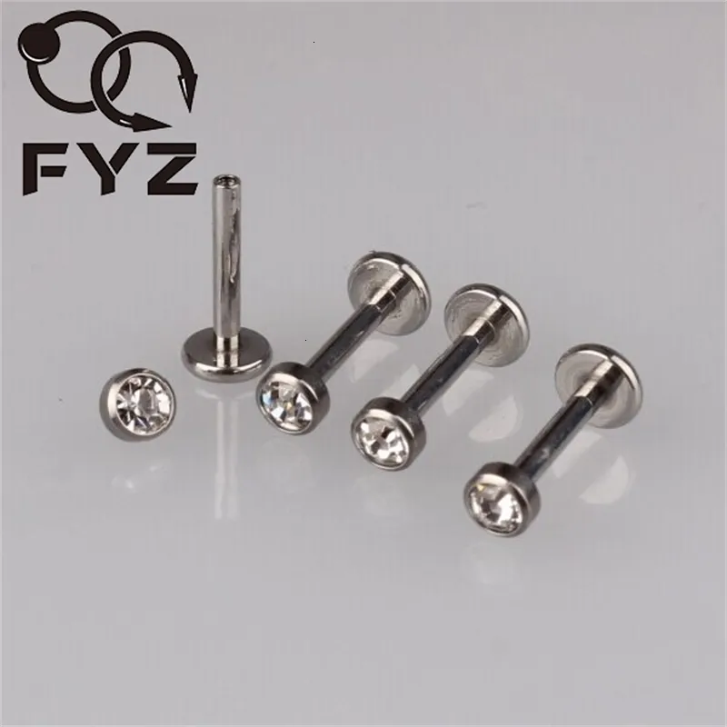 Internally Threaded G23 Labret 16g12mm Ear Cartilage Helix Tragus Stud Lip Piercing Body Jewelry 240110