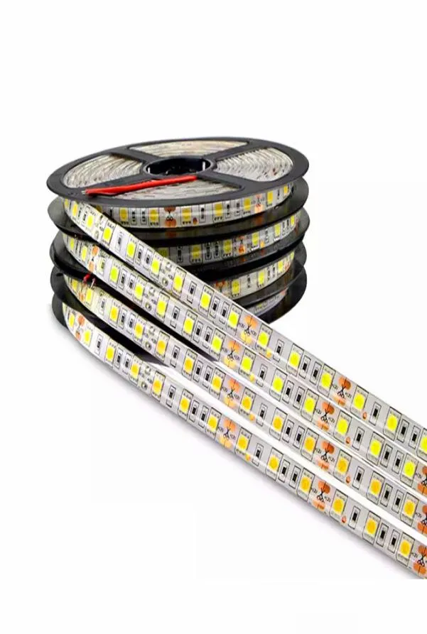 DC 12V 5M 300 IP65 IP20 Su Geçirmez Değil 5050 SMD RGB LED Şerit Işığı 3 Hat 1 Yüksek Kaliteli Lamba Bantında Ev Aydınlatma9930105