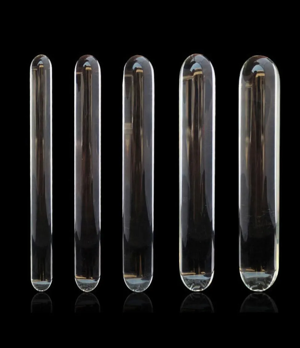 Cylinder Glass Dildo Big Huge Large Glase Penis Crystal Anal Plug Women Sex Toys for Women G spot Stimulator Pleasure Wand D181113043676110