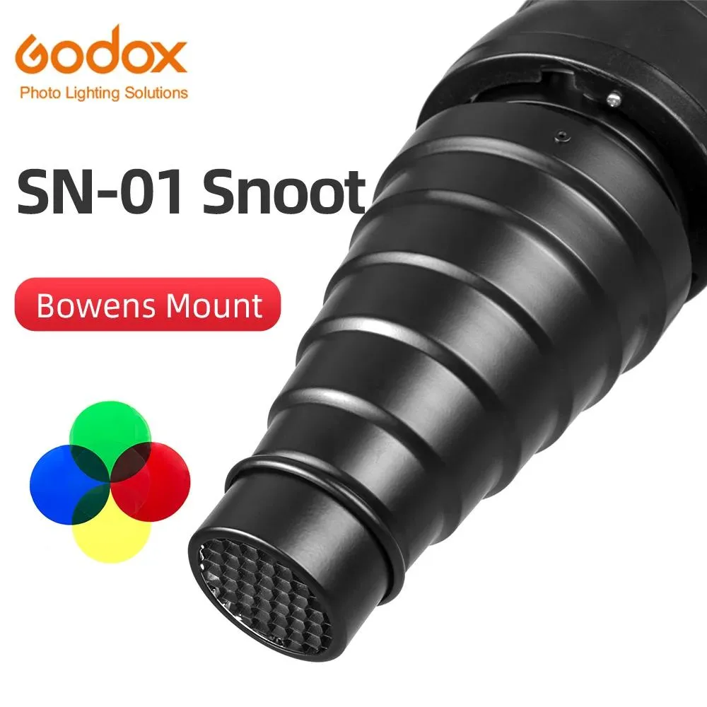 Accessories Godox Sn01 Bowens Mount Large Snoot Professional Studio Light Fittings for Godox Stype De300 Sk400 Ii