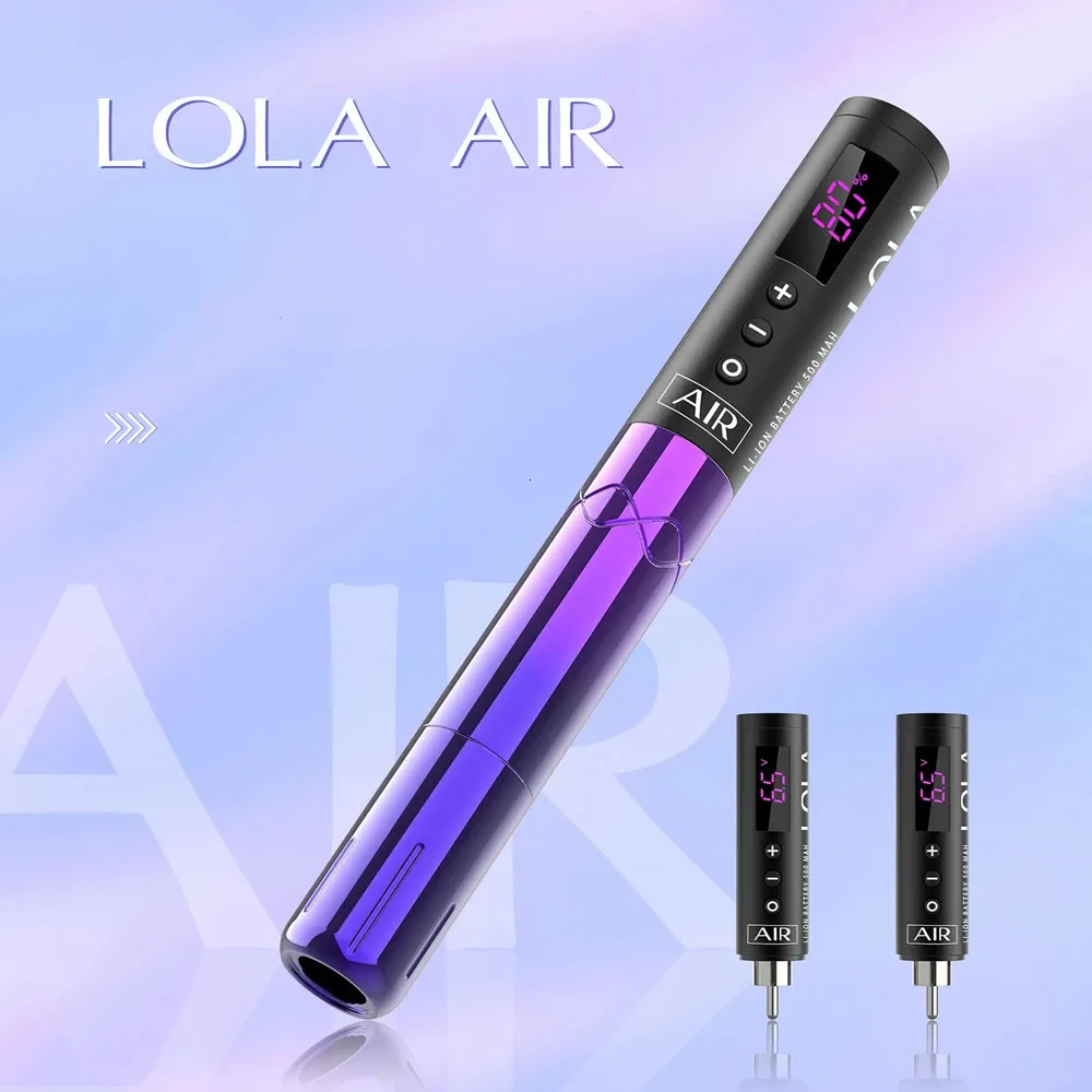 EZ Lola Air Permanent Makuep Tattoo Pen Batteria senza fili Macchina per tatuaggio per tatuaggio Sopracciglio Eyeliner Labbra 3 batterie 240110