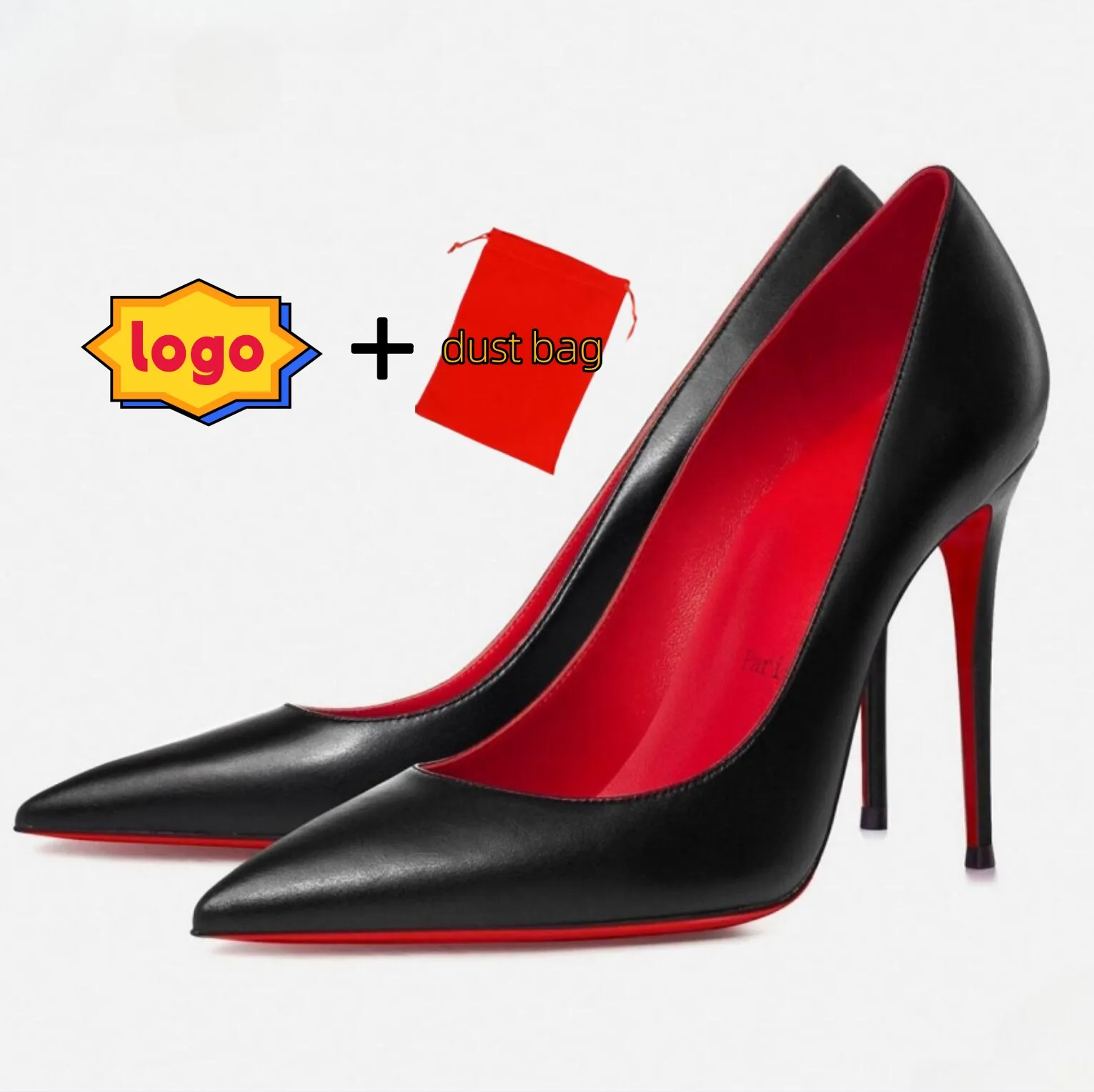 Luxury Brands Women Red Bottom Heels Black | Louis Vuitton Black Heels Red  Bottom - Pumps - Aliexpress