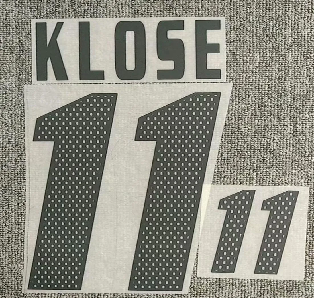 2002 11 Klose Nameset 13 Ballack Printing Diy Anpassa valfritt namnnummer järnöverföring Badge9235637