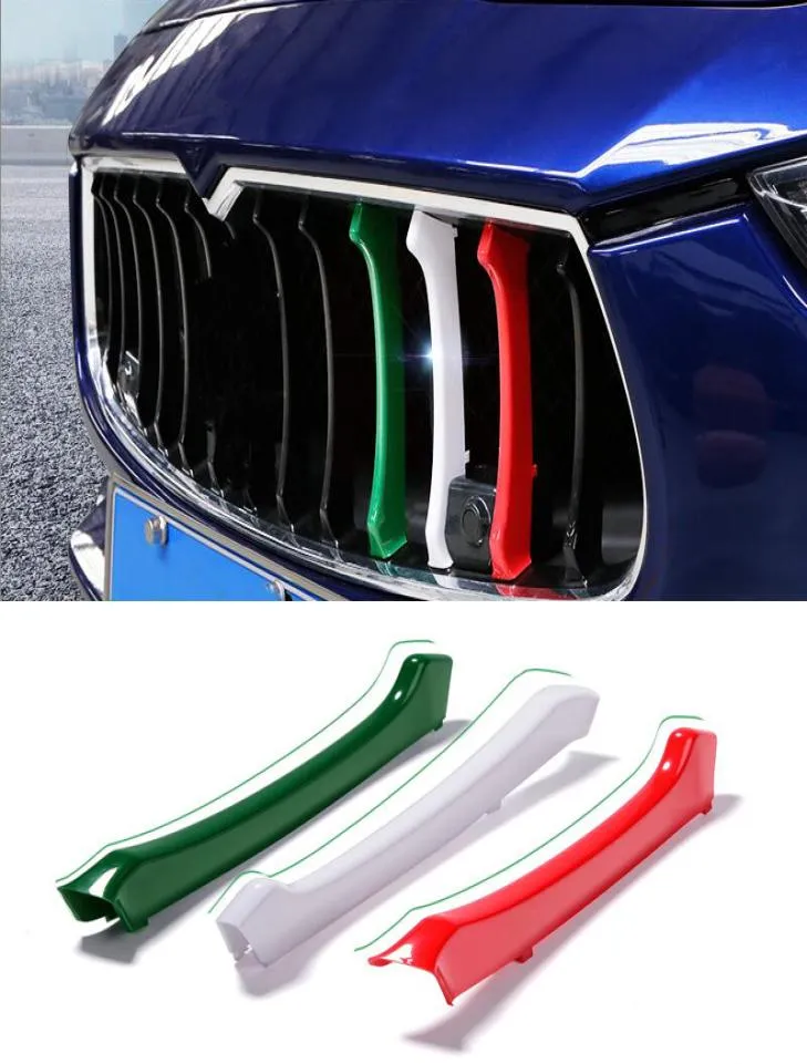 carstyling Front Grille Grills Trim Sport Strips Cover Motorsport Power Performance Stickers for Maserati Ghibli Quattroporte Acc4854870