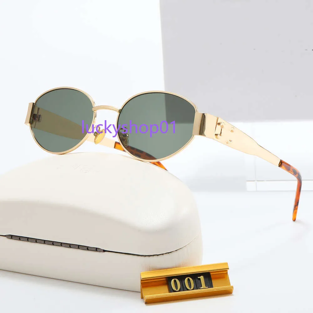 Fashion Luxury designer sunglasses for women's men glasses same Sunglasses as superstar Triomphe beach street photo small sunnies metal full frame with gift box 4235