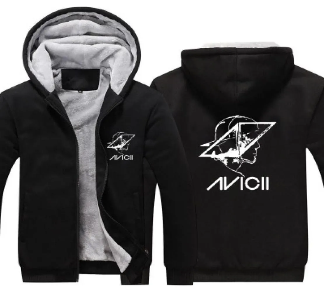 2019 Winter Hoody DJ AVICII MEN KVINNER VÄR VÄRDE HOUDIER Höstkläder Sweatshirts Zipper Jacket Fleece Hoodie Streetwear7959764