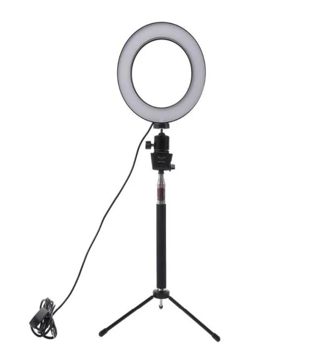 Dimmable LED Studio Camera Ring Light Po Phone Video Light Lamp With Tripods Selfie Stick Ring Fill Light For Canon Nikon Camer6769222