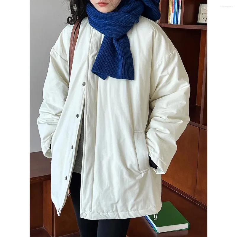 Jaquetas femininas silhueta algodão casaco inverno oversize revestimento carga jaqueta