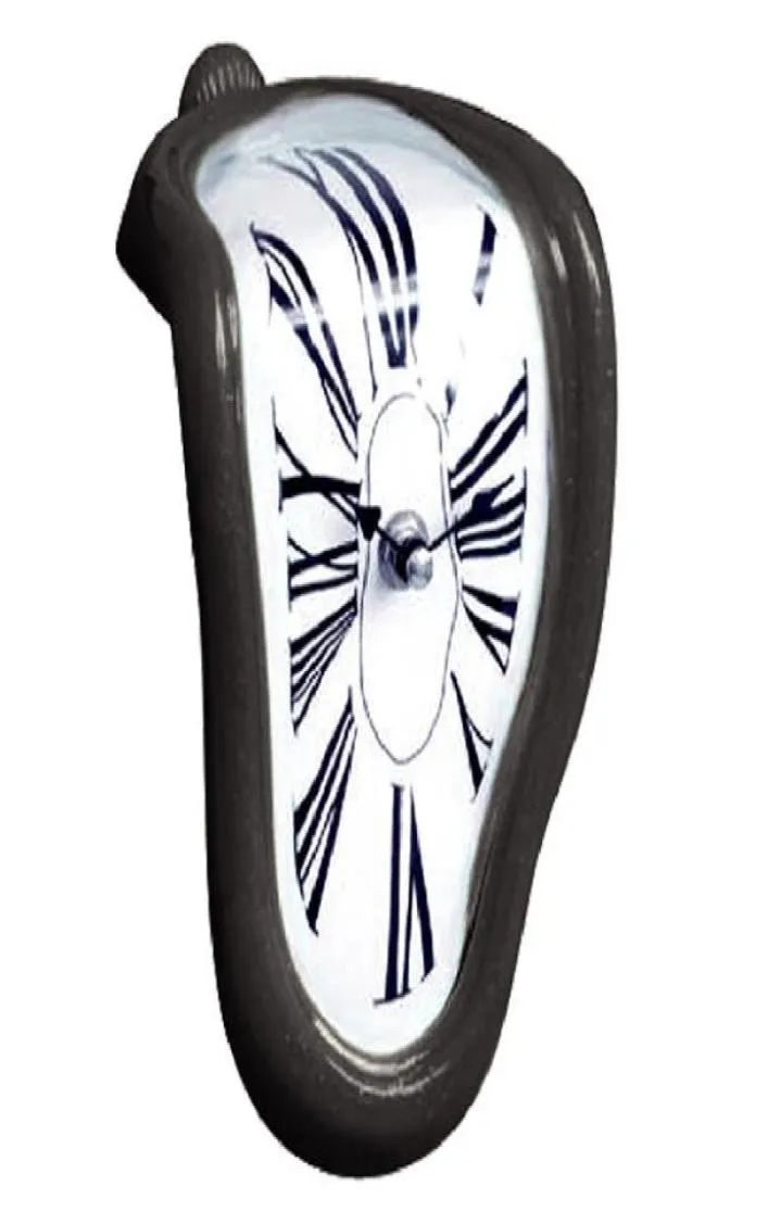 Kreatywny blok zegar Cyfrowe zniekształcenie retro nieregularne zegarowa ściana zginająca Clock9207954