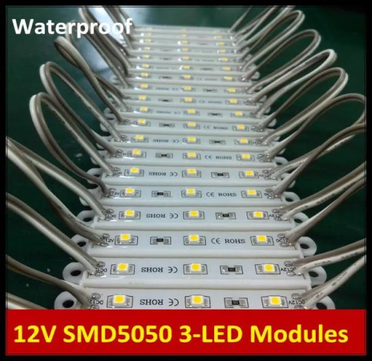 1000PCS wasserdichte IP65 12V DC 3 LEDs 5050 LED-Hintergrundbeleuchtung LED-Module Lampe für Werbeschild9866574