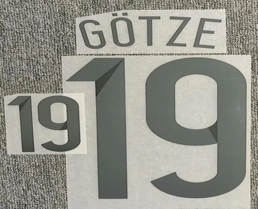 2014 19 GOTZE NAMESET PRINTION IRON ON ÖVERFÖRINGSBADGE01239130142