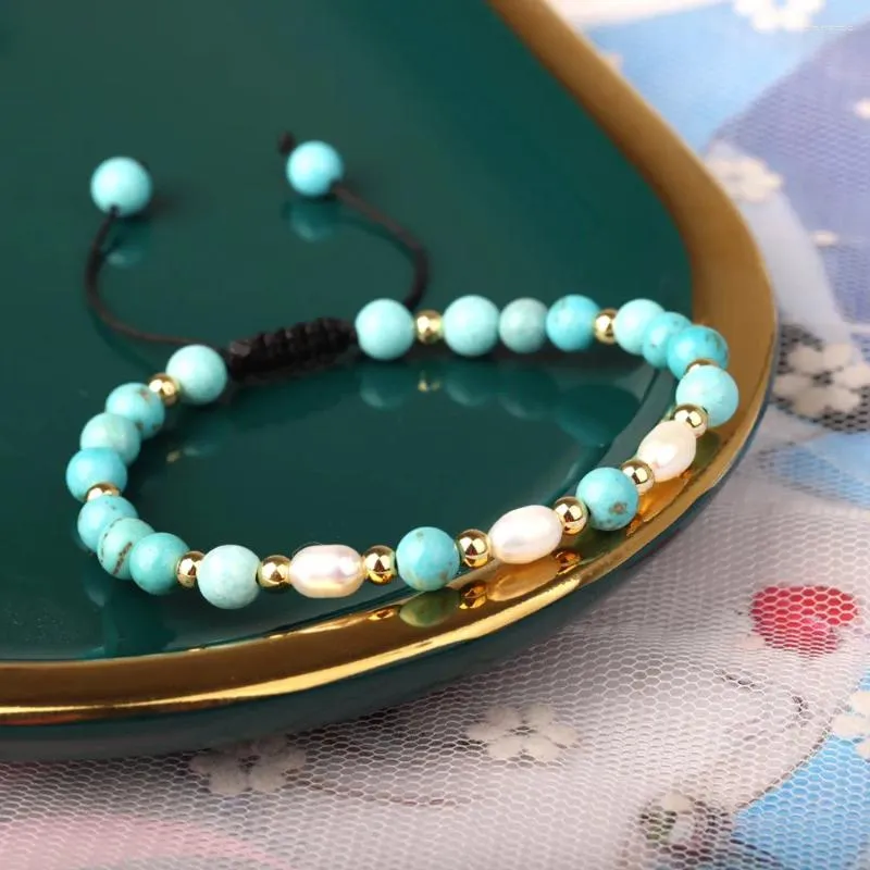 Bracelet de perles en pierre naturelle à intervalle pour femmes, améthyste, Agate verte, cristal, corde réglable, bijoux romantiques