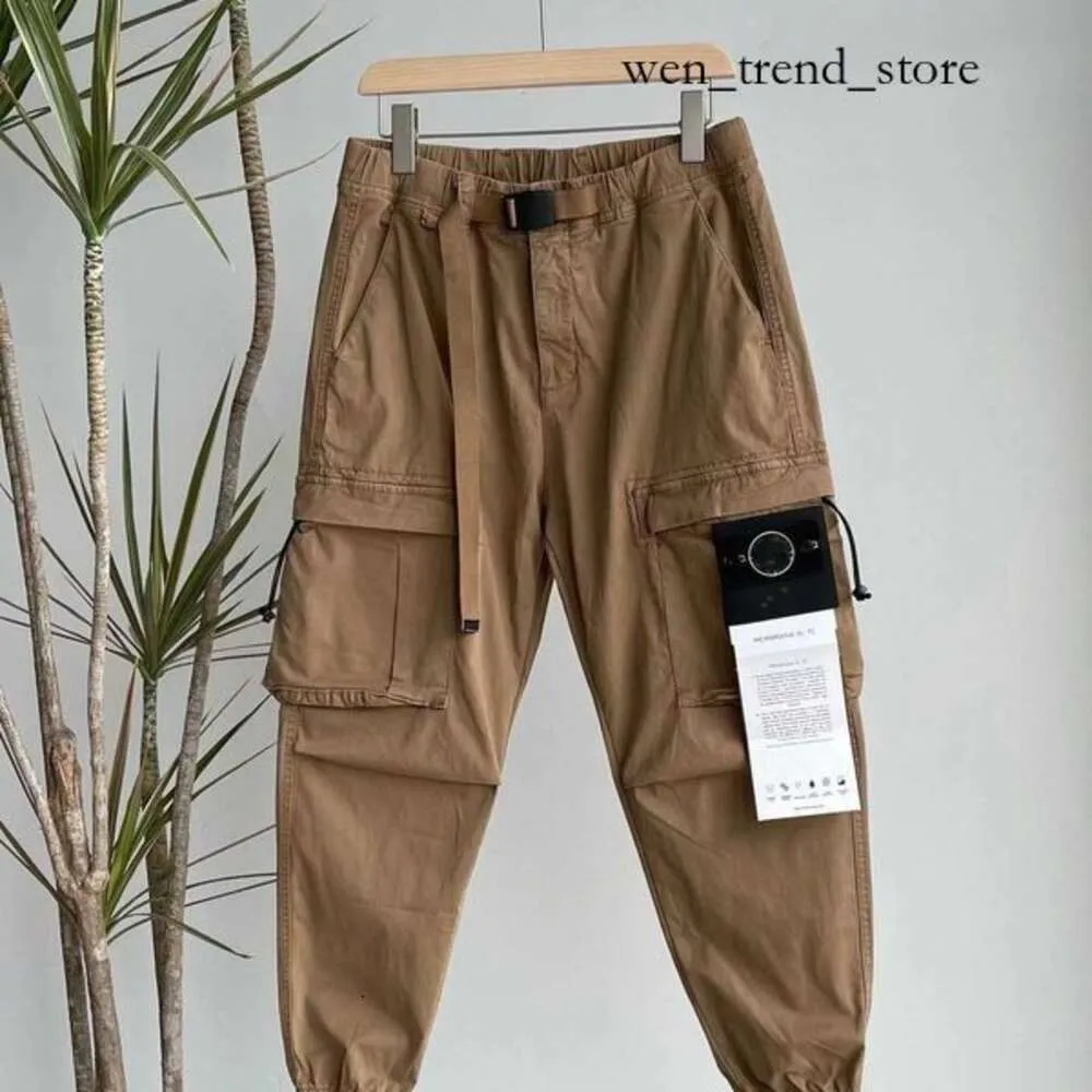 Kamienne spodnie 2023 Wersja Spodnie Odznaka Sprężyna Lato Nowe legginsy Pasowe Spodnie Cargo High Street Casual Leggingi Trend Grapestone Stones Island 920