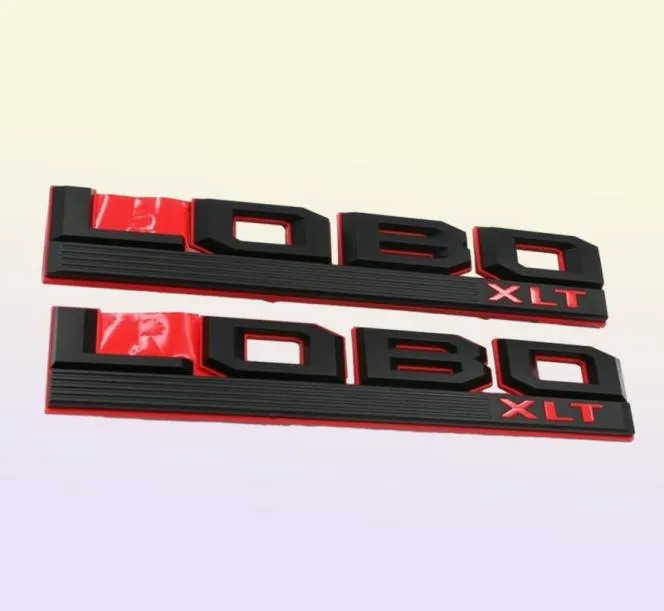 2x dla F150 LOBO XLT Letter Car Fender Plastikowy odznaka Emblematora Naklejka Naklejka 5041882