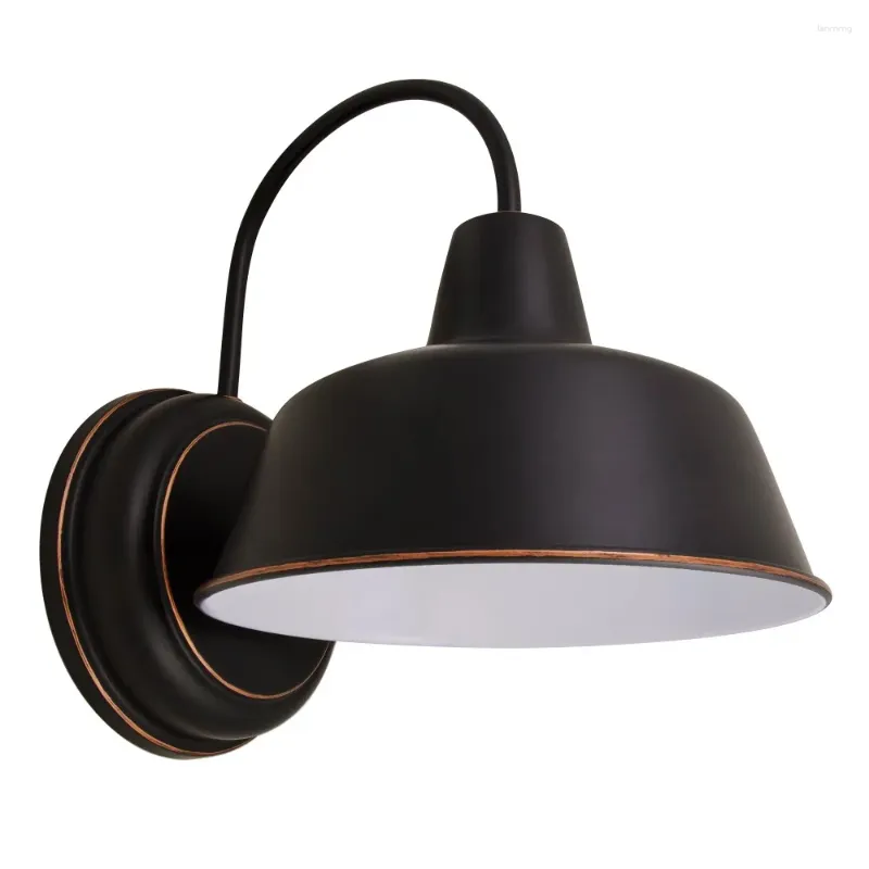 Vägglampa Integrerad LED inomhus/utomhusmonterad modern industriell bondgård Design House Light 8 tum Oil gnuggas brons