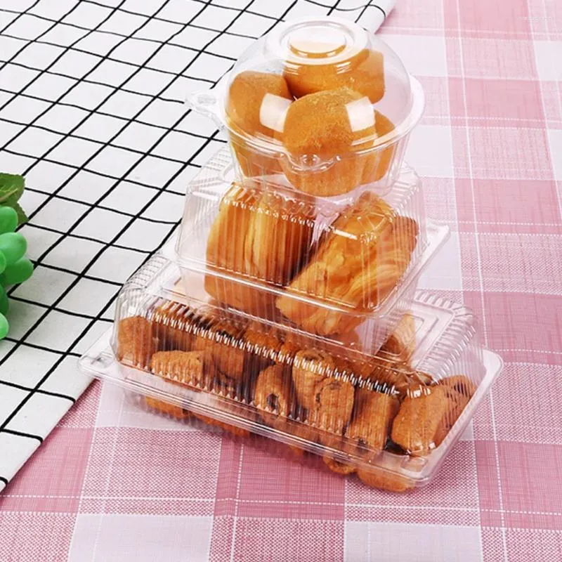 Afhaalcontainers 60 stuks Taartdoos Dessertverpakkingsdozen Koekjesdoos Bakbenodigdheden Brood Plastic