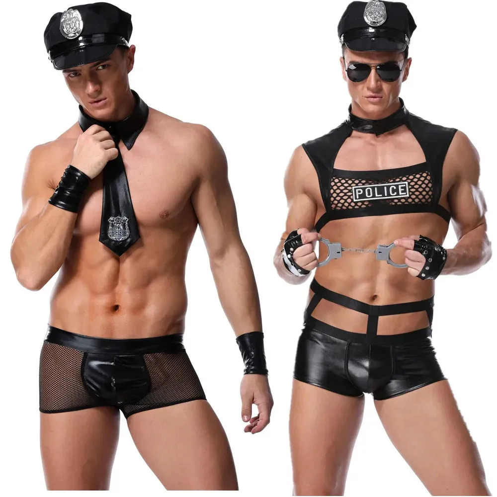 Porn Men Underwear Sexy Uniform Cosplay Lingerie Erotic Costumes Adult Men  Sex Role Play Porno Clothes Hat Set 240110 From 16,57 € | DHgate