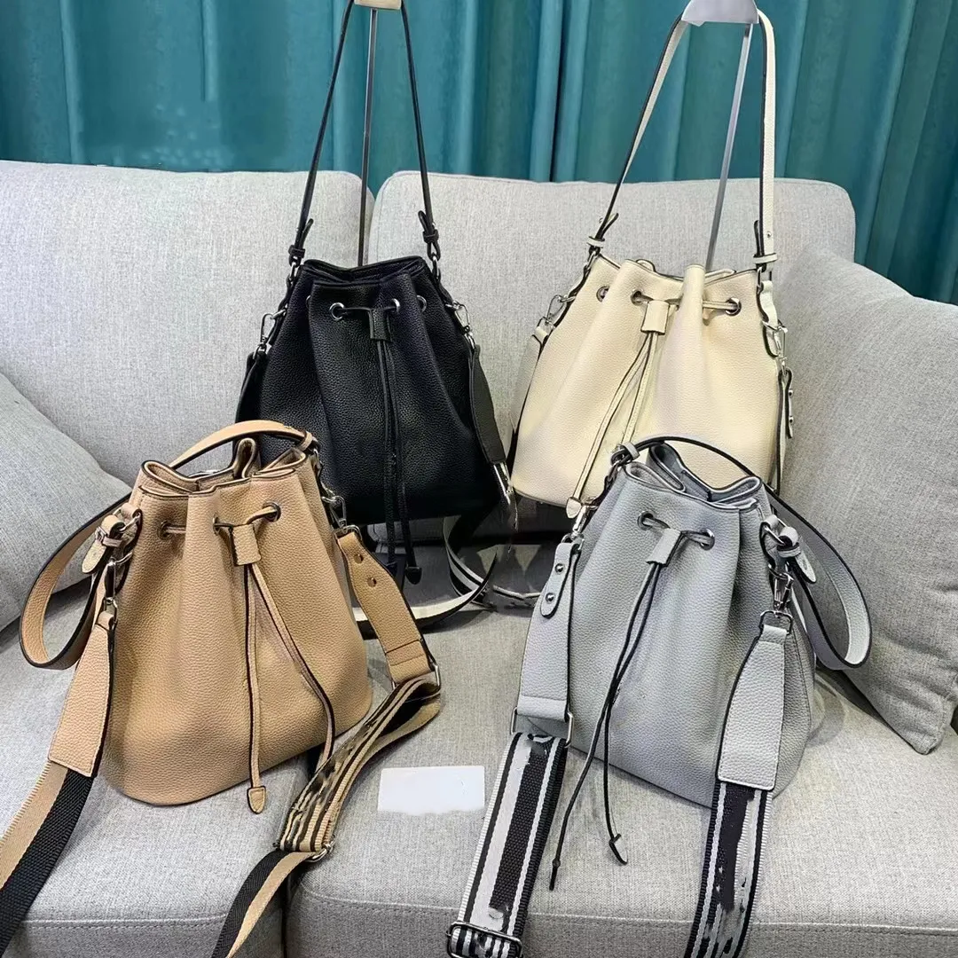 Saco de designer dueto carta alça de ombro saco crossbody, saco de balde, saco de compras, bolsa, saco elegante e minimalista