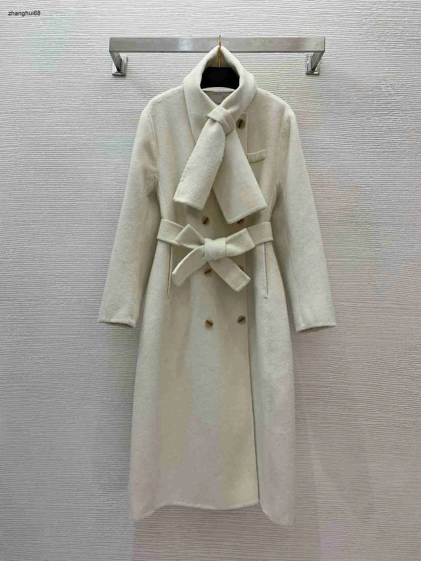 cappotto di marca da donna designer Girocollo caldo e doppiopetto moda lungo soprabito di lana indumento superiore di alta qualità 11 gennaio