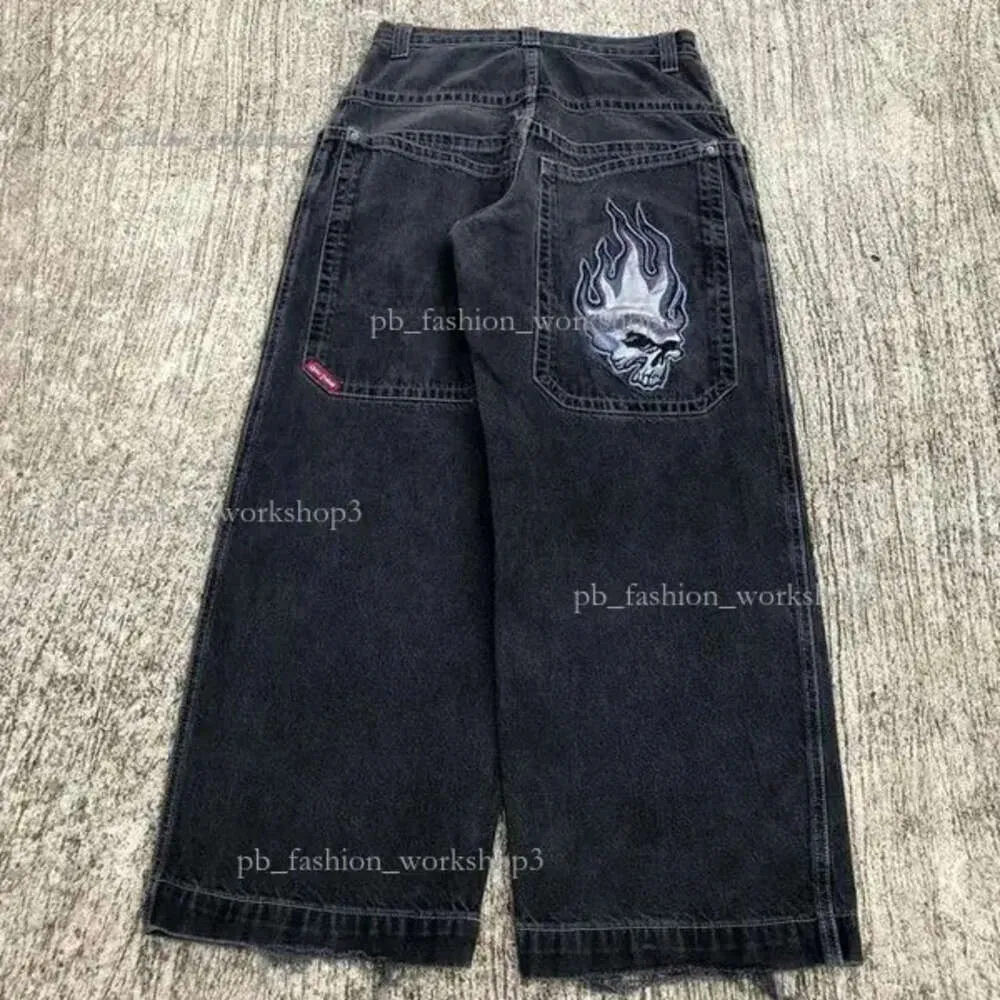 Jnco Jeans Мужские джинсы Jnco Baggy Jeans Хип-хоп Рок Вышивка Мужчины Женщины Уличная одежда Ретро Harajuku Широкие джинсы с высокой талией 126