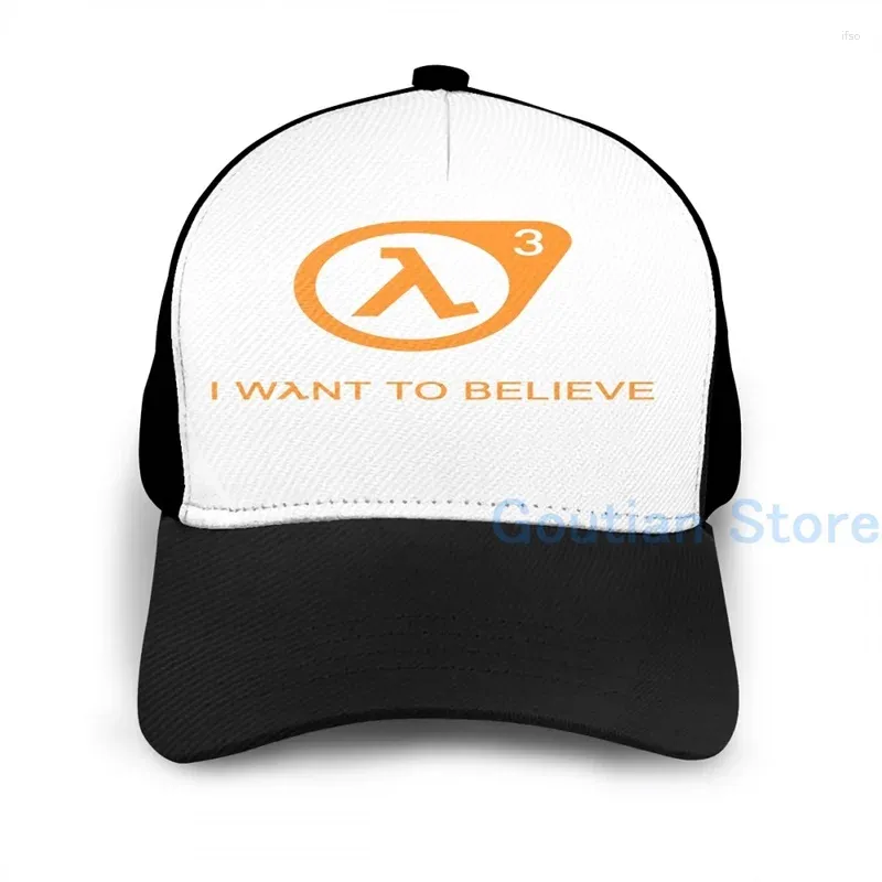 Cappellini da baseball Fashion I Want To Believe Half Life 3 Berretto da basket Uomo Donna Stampa grafica Nero Cappello unisex per adulti