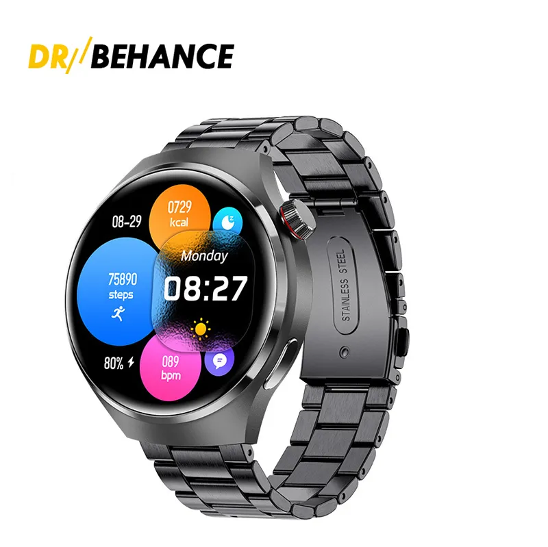 2024 NOWOŚĆ dla Huawei Xiaomi GT4 Pro Smart Watch Men NFC GPS Tracker AMOLED 360*360 HD Scate tętno Bluetooth Call Smartwatch