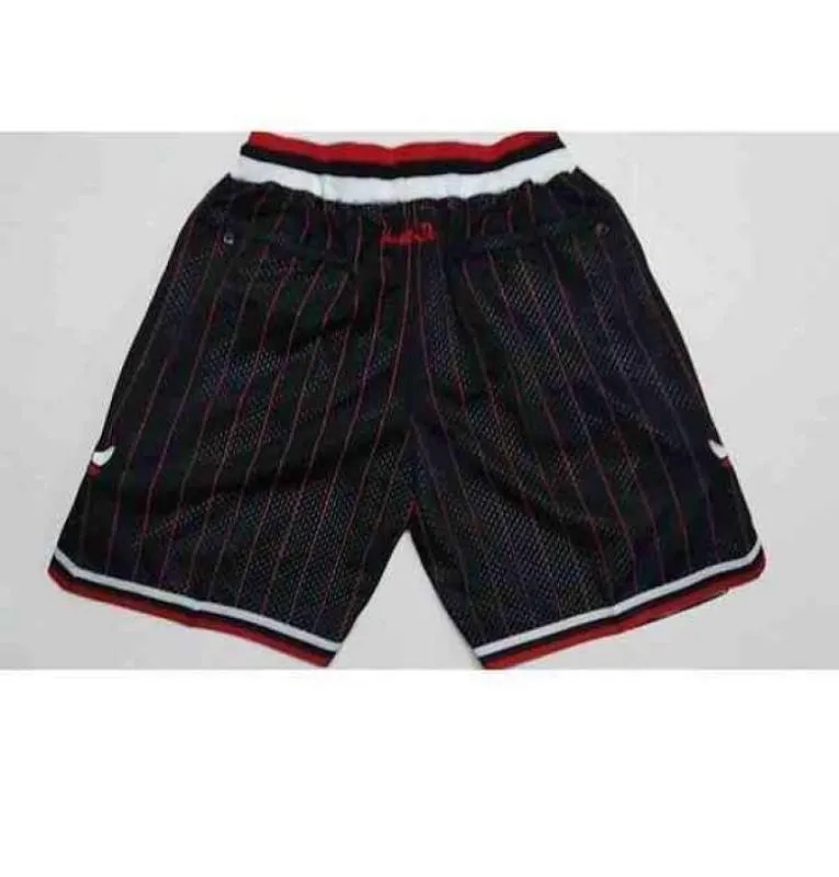 Zach Lavine Michael Bulls Black Big Stripes Embroidery Season Season Shorts Pants7576195
