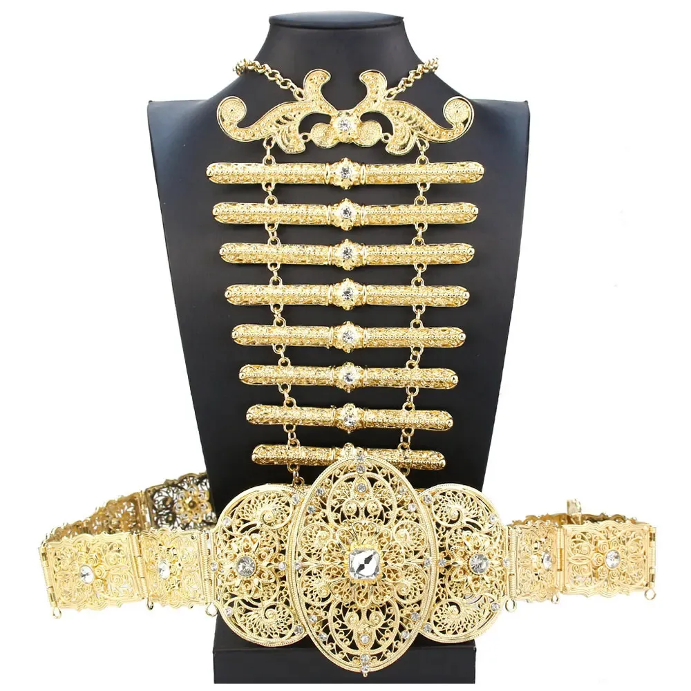 希少 ozwrt gold silver set Retro Silver Color Bridal Outfit Jewelry Set: Gown Belt