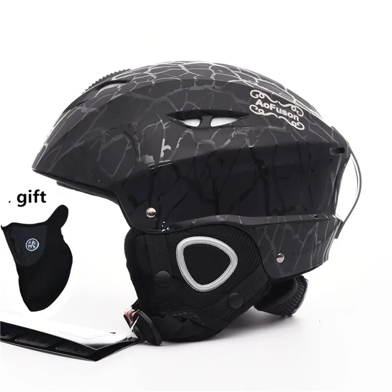 Casco da sci di marca Integralmente modellato Casco da snowboard per adulti professionale Uomo Donna Pattinaggio Skateboard Caschi per sport invernali 240111