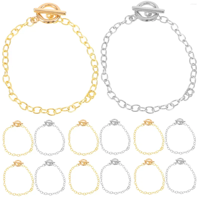 Braccialetti con ciondoli 40 pezzi Creazione di gioielli Catene per braccialetti Collegamento in metallo fai da te con chiusura per