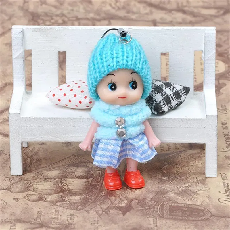 New Kids Toy Dolls 8CM Soft Interactive Baby Doll Toys Mini Doll For Girls Children Birthday Gift Keychain Small Pendant