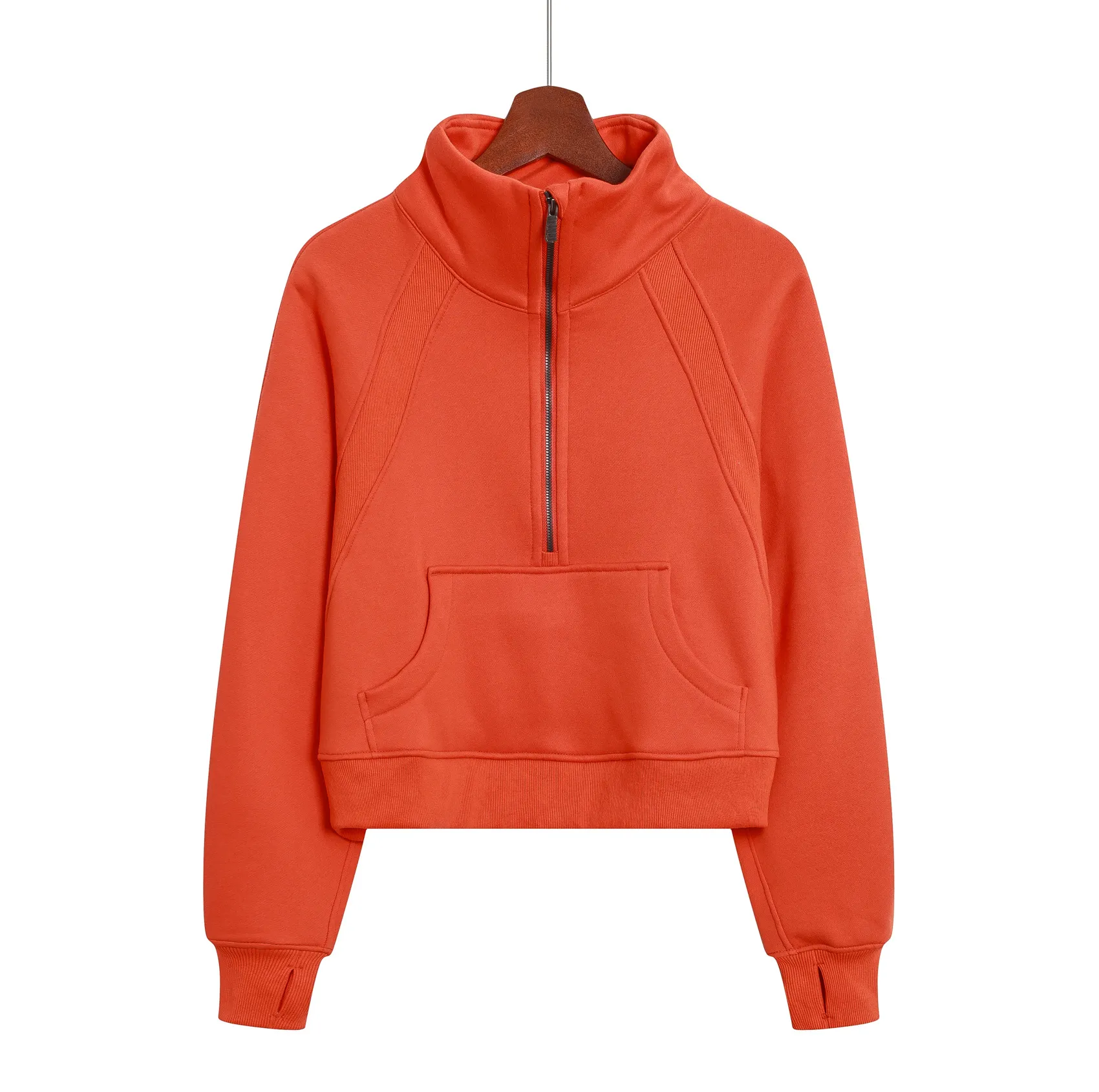 Lululemon Jacket Women's Fleece-Lined Half-Zip Sweatshirt Cotton