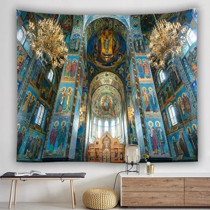 Tapissries Wien Christian Church Jesus Tapestry Heminredning Väggkonst Mural Drop Cloth Christ Decoration