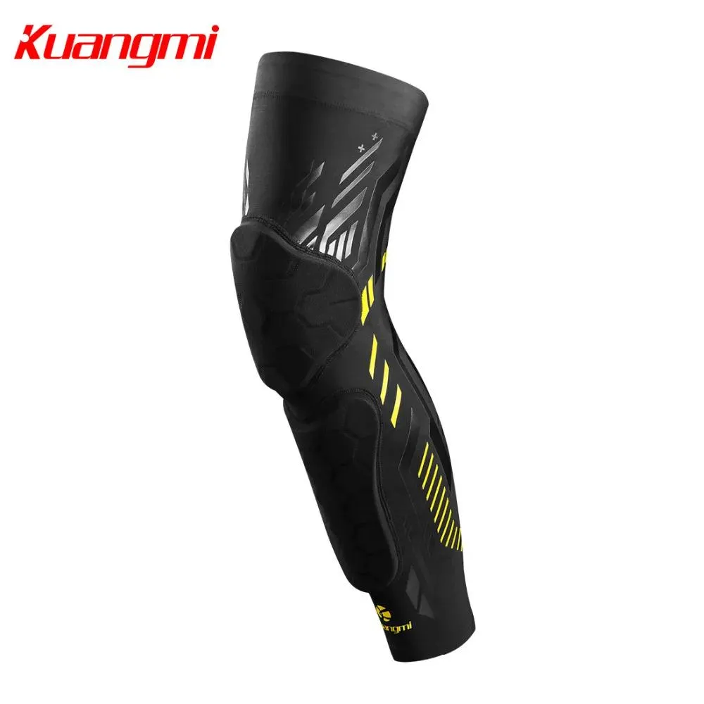 Pads Kuangmi 1 PC Basketball Crashproof Knee Brace Support Shin Guard Leg Warmers Calf Compression Ski Knee Sleeve Protector Dropship