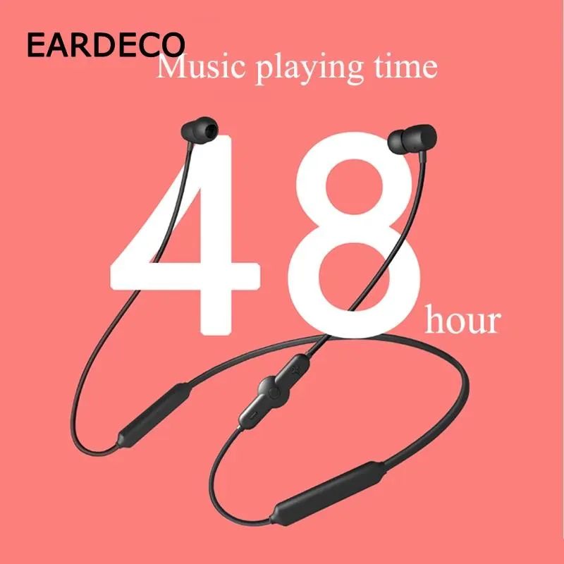 Ohrhörer Eardeco Sport drahtloser Kopfhörer Schwerer Bluetooth -Kopfhörer -Kopfhörer für telefonische Ohrhörer mit Mikrofonmusik