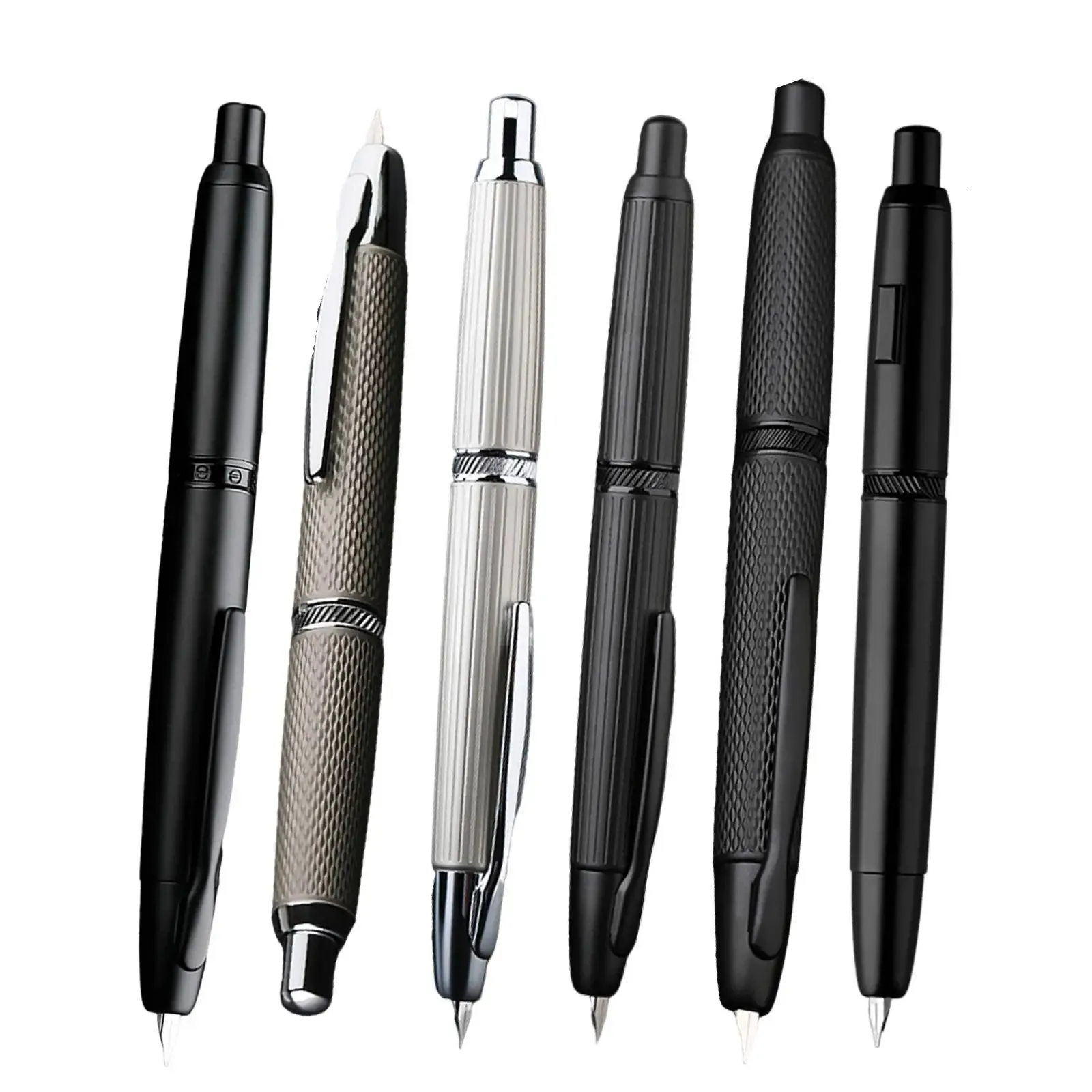 Majohn A1 Press Fountain Pen EF 0.4mm Nib Metal Pen Business School Office Supplies Gifts Pens with Converter 240110