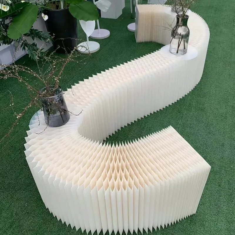 Wedding Decoration Paper Folding Dessert Table Stage Scene Layout Free Bending Deformation Cake Stand Shopwindow Display Props