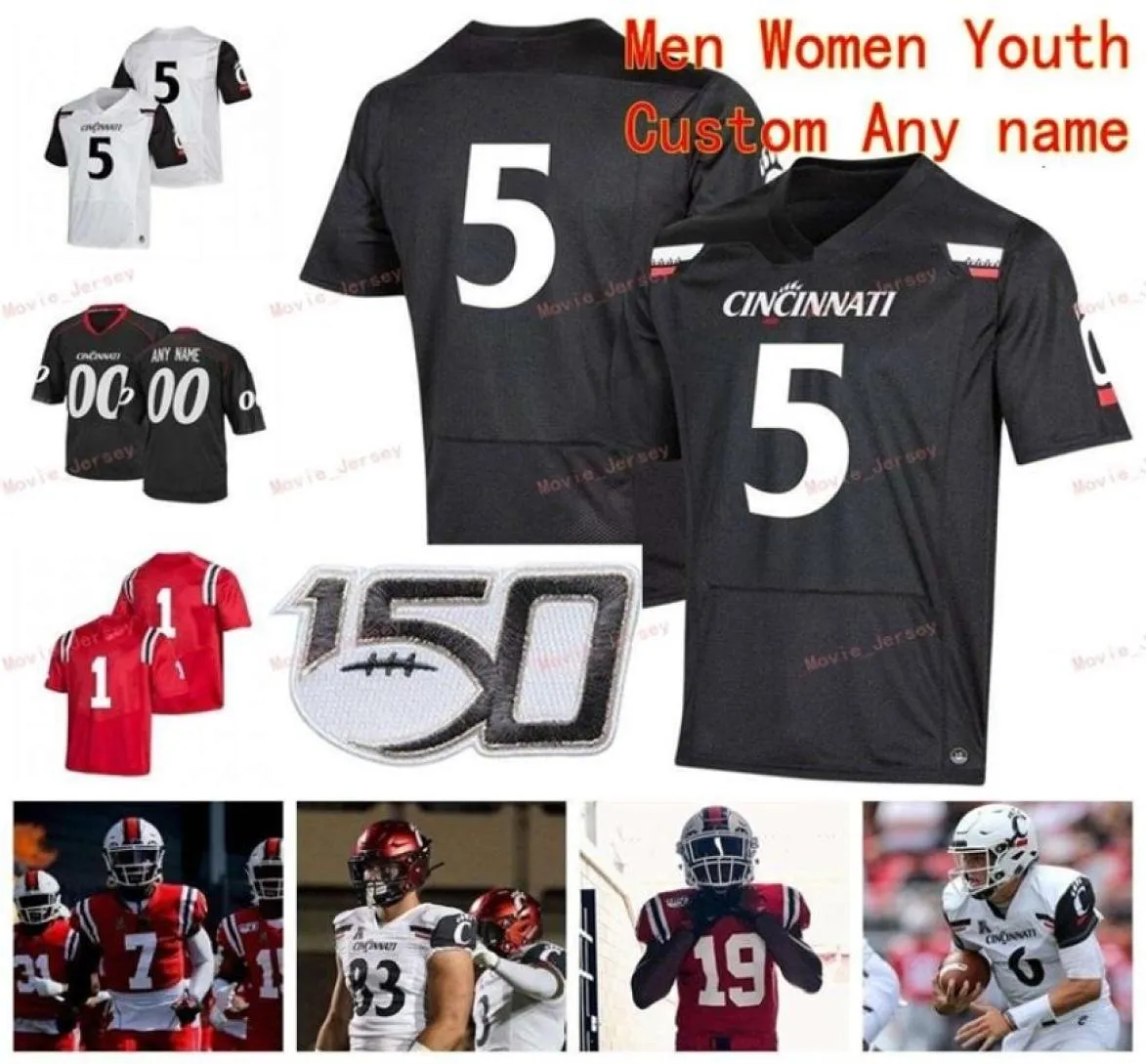 Nik1 zszyte niestandardowe 60 Jason Kelce 83 Josiah Deguara 85 Thomas Geddis 9 Desmond Ridder Cincinnati Bearcats College Men Kobiety YouT5768972