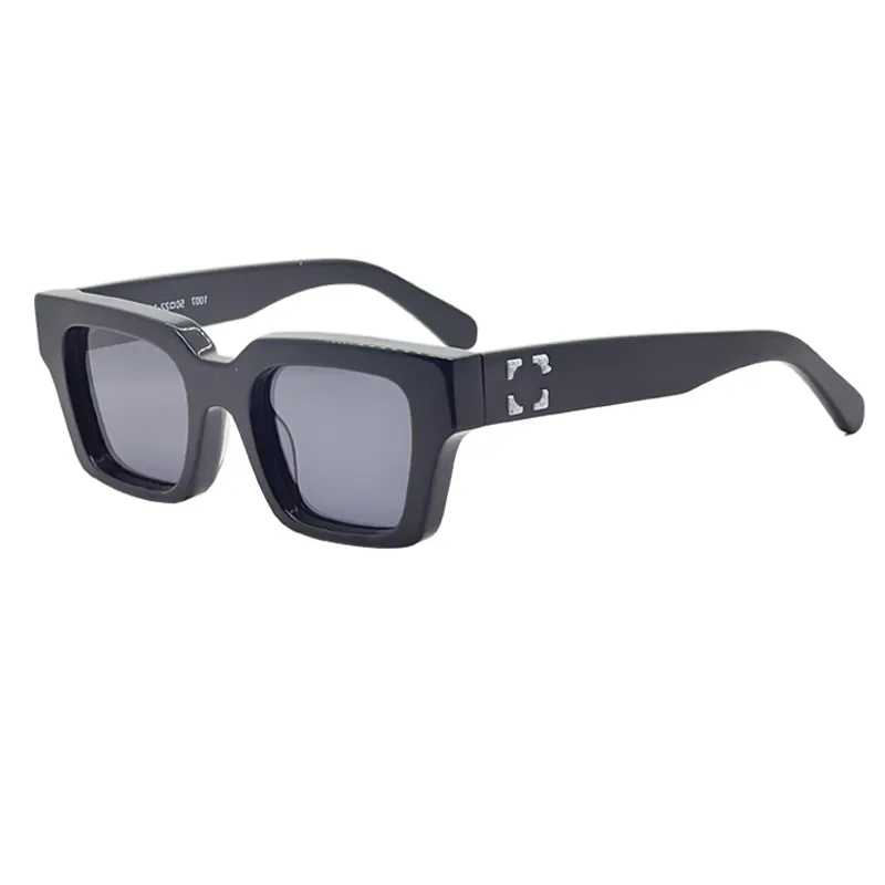 008 Lunettes de soleil polarisées pour hommes Femmes Hommes Cool Hot Fashion Classique Plaque épaisse Noir Blanc Cadre Lunettes Homme Lunettes de soleil UV400 avec boîte d'origine