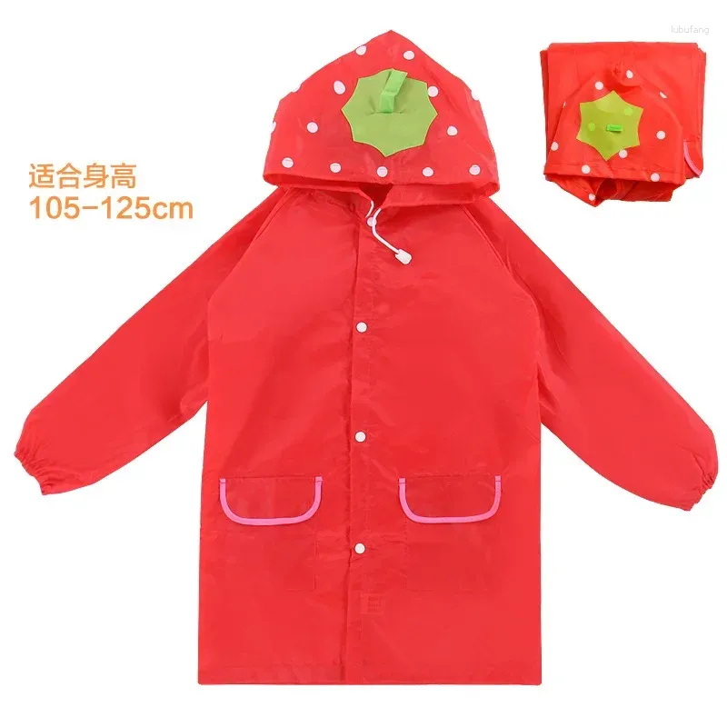 Raincoats Waterproof Korean Creative Children's One Piece Raincoat Fashion Cartoon Kindergarten Pojkar och flickors huva