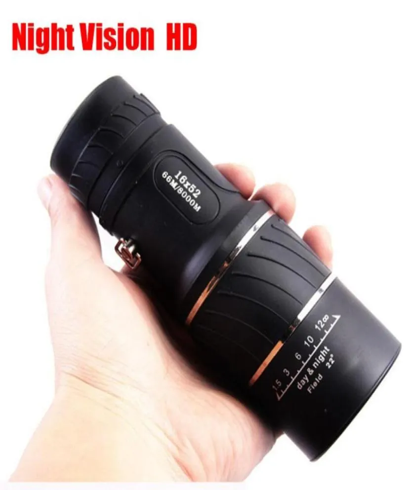 Teleskop lornetka 4 16x52 Bak4 Night Vision HD Wojskowy SPYGLASS SPYGLASS MONOCular Thermal Imager dla dalekiego zasięgu 8823390